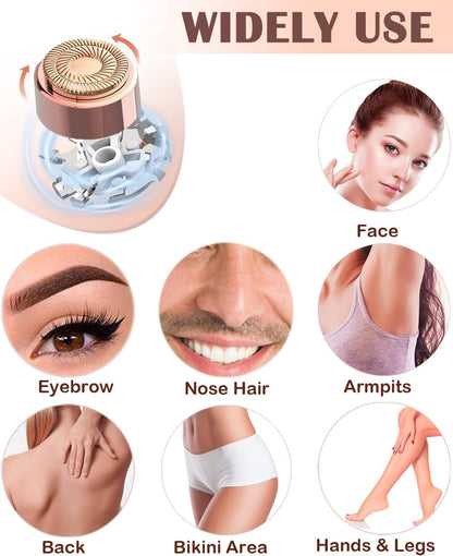2-in-1 Electric Facial & Eyebrow Hair Trimmer for Women