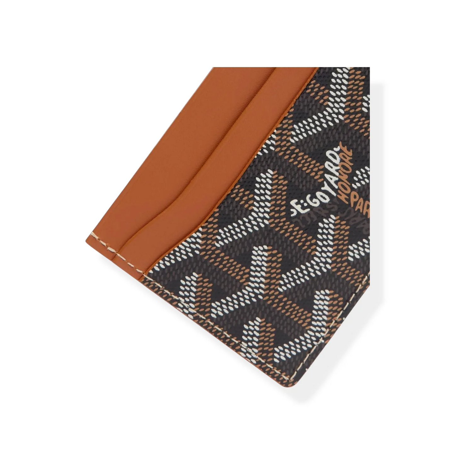 Classic French Pattern Slim Leather Card Wallet