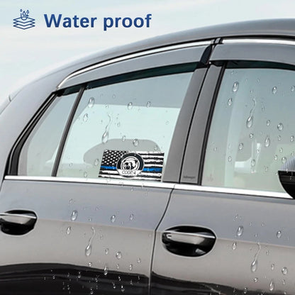 6 PCS Thin Blue Line Flag Car Decal - Police Support Stickers