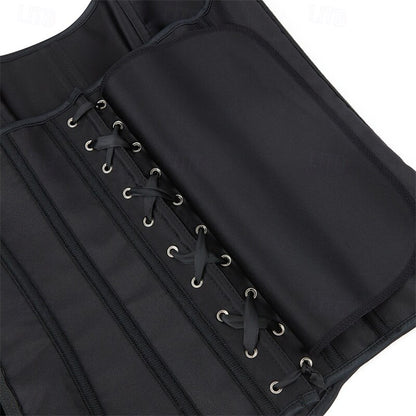 Victoria Gothic Body Shape Satin Waist Corset with Zip